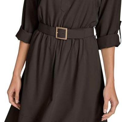 Women's Casual Everyday Long Sleeve Aline Dress