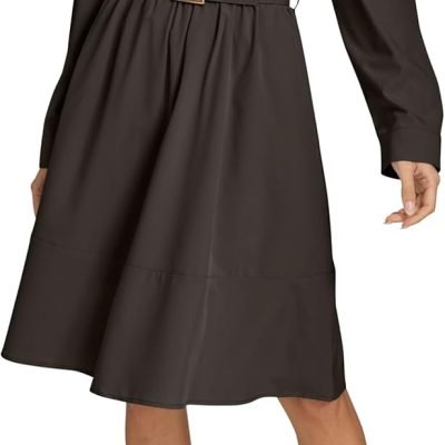 Women's Casual Everyday Long Sleeve Aline Dress